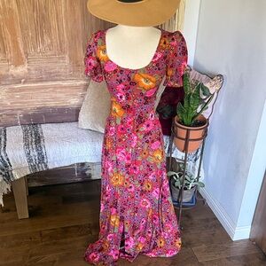 Floral Pink Maxi Dress